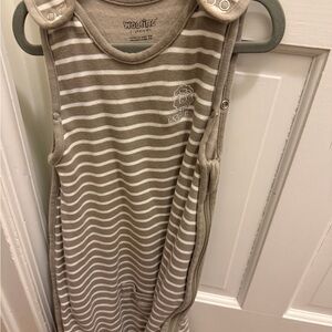 Woolino Kids' Taupe & White Striped Sleep Sack